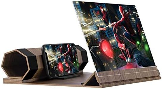 16‘’ Screen Magnifier for Smartphone, Mobile Phone 3D Magnifier Screen Expanders for Movies and Gaming Foldable Phone Stand with Screen Amplifier B2 Gray