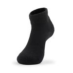 thorlos mens T Max Cushion Tennis Rolltop Socks, Solid Black, Large