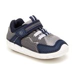 Stride Rite Baby Boys Soft Motion Kylo Sneaker, Navy/Gray, 3.5 Wide Infant