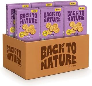 NEW Back to Nature Garlic & Herb Mini Seasoned Crackers, Non-GMO, Plant-Based Snack Cracker, Snack Happy, 5 oz Box (Pack of 6)
