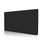 ALOANES Black Waterproof Desk Mat, Large Mouse Pad with Extended Mouse Mat, with Anti Slip Base, Stitched Edge, Grain Jacquard Surface, Perfect for Gamer, Office & Home, XXL 30cm x80cm x0.3cm
