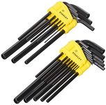 STANLEY Hex Key Set, Long Arm, SAE & MM, 22-Piece (85-753)