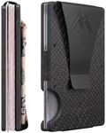 Mountain Voyage Minimalist Wallet for Men - Slim RFID Wallet, Scratch Resistant, Credit Card Holder & Money Clip, Easily Removable, Matte Carbon Fiber, Minimalist Wallet