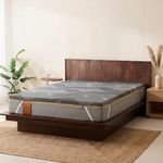 SleepyCat Luxe AirGen™ Memory Foam Soft Mattress Topper - Motion Isolation | 1 Inch Thickness | Supersoft Knitted Fabrics with Ezie Zipper Cover Sleepers (Queen, 78x60 inches)