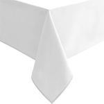 Hiasan Square Tablecloth - Stain Resistant Waterproof and Spillproof Washable Table Cloth for Kitchen Dining Room, White, 54 x 54 inch