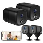 Spy Camera WiFi Mini Camera 2 Pack, UCOCARE Indoor Camera Wireless with 120 Days Battery Life, 160° Wider View, 2MP/1080P Wire-Free Portable, 10M Night Vision, Smart Human Detection Alerts, 2-Way Talk