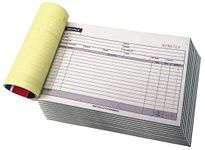 5 Pack Large Sales Order Book Receipt Invoice Duplicate Carbonless 50 Sets 5.5" X 8"5 (Vertical)