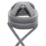 Elderly Safety Helmet - Anti Shock, Anti-Fall Cap, Soft Breathable Sponge Hat, Adjustable Elder Head Protection Cap with Chin Strap (Grey)