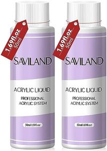 Saviland Professional Acrylic Liquid Monomer Set - (100ML, Pack of 2), Non-Yellowing, Medium Time Drying Acrylic Liquid - Monomer for Extension & Carving Acrylic Nails