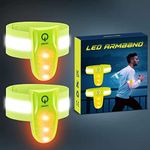 Arovina Led Armband, 2 Pack Running lights for Runners Flashing Reflective Led Safety Armband Light-up Armband for Night Running, Jogging, Cycling, Dog Walking and Outdoor Exercise & Activities