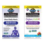 Garden of Life Dr. Formulated Probiotics Once Daily Men's Vcaps - Shelf Stable & Dr. Formulated Probiotics Organic Kids+ Berry Cherry SS