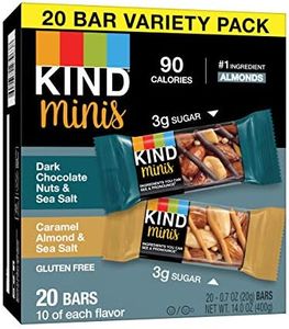 KIND Minis, Dark Chocolate Nuts & Sea Salt/ Caramel Almond & Sea Salt, 14 Oz (Pack Of 20)