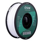 eSUN 3D 1.75mm PETG White Filament 1kg (2.2lb), PETG 3D Printer Filament, 1.75mm Solid Opaque White
