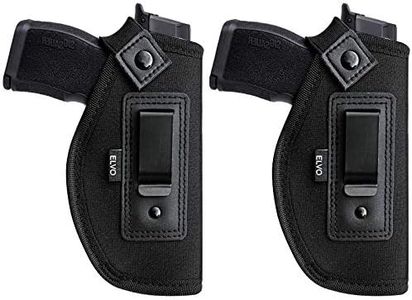 2 Pack Universal IWB Gun Holster for Concealed Carry, Inside The Waistband Pistols Holsters, Fits All Firearms S&W M&P Shield 9/40 Taurus PT111 G2 P320 Glock 17 19 26 27 42 43