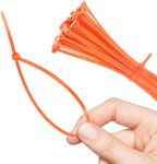 Bolt Dropper | 12 Inch Heavy Duty Zip Ties - Long Cable Ties - UV Resistant Tie Wraps - Versatile Twist Ties - Cable Management Ties - Durable Nylon Ties Construction (1000 Pack, Orange)