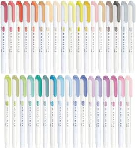 Zebra WKT7-ALL35-AZ Highlighter, Mildliner, 35 Colors