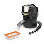 Kärcher AD 2 Battery Ash Vacuum Cleaner and Dry Vacuum Cleaner (with Filter Cleaning, 14 Litre Metal Container, Cleaning Without Dirt Contact, 18 V Battery Platform)