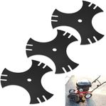 LIZEWEI 3 Pcs Universal 9" x 9" (1/2 inch Hole) Edger Blade, 3-Side Edger Star Blade for Craftsman Walk Behind Edger, Mclane 2059, Also for Power Trim Edgers Tru-Cut Edgers King Lawn Edgers