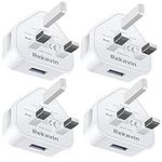 4 Pack USB Plug, Rekavin USB Charger Plug Wall Plug Adaptor UK Power Adapter Mains Charge Head Socket 5V/1AMP Multipack Single Port Charging for iPhone 14 13 12 11/10/Xs/XS Max/XR/X/8/7/6 Plus/5/4