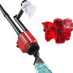 FeelGlad Filter Cleaning, 6 in 1 Electric Automatic Fish Tank Vacuum Cleaner, 28W Syphon Operated Gravel Water Changer Sand Washer for Aquarium Cleaning