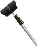 DOCA Floor Scrub Brush with Long Handle - 5-12 Ft Extension Pole (18+ Ft Reach) - Outdoor Broom - Car Wash Brush with Long Handle Also for House Siding, Deck, Patio & More