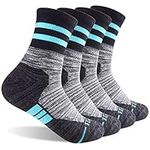 Women's Hiking Walking Socks FEIDEER Outdoor Recreation Wicking Cushion Crew, Dark Gray, Medium