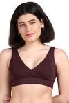 &Circus Maternity Bra | Feeding Bra | Nursing Bra for Women | Non Padded Bra for Women | PureSoft Beechwood Tencel Micromodal | Umber, XL