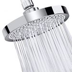 SIEYESCITY High Pressure Fixed Rainfall Shower Head - Adjustable Overhead Rain Shower Heads 6 inch - Large Round Waterfall Shower Top Spray Head - Replacement Chrome Showerhead Universal G1/2 Fitting