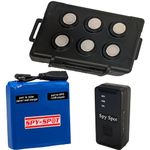 SpySpot Tracking Kit - 4G Queclink GL 300MG GPS Tracker with Solar Powered Magnetic Waterproof Case, Battery and USB Adapter - Subscription Required