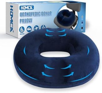 HOMCA Cushion de Chaise Donut Coussin Orthopédique pour Coccyx en Mousse à Mémoire, Ergonomique Coussin Siège pour Bureau, Voiture, Fauteuil Roulant, Soulagement du Stress et Confort, 40x45x9cm