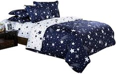 Diydress Boys Queen Sheet Set -Soft Microfiber Bed Sheets -Single Brushed Breathable Bedding,Hypoallergenic,Wrinkle Resistant,Deep Pocket,Space Theme Kids Sheet & Pillowcase Sets