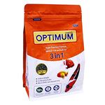 Optimum All Life Stages 3 in 1 Super Formula Fish Food for Carp, Goldfish and Cichlid Spirulina 12% Floating Type Small Pellet, 400 g,Pack of 1