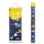 MHJY Height Chart for Kids Height Measure Wall Chart Child Growth Chart Wooden Ruler 7.9'' x 79'' Canvas Height Measurement Hanging Wall Decor for Baby Girls Boys Toddler Bedroom Nursery