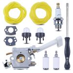 Adefol RY08420A Backpack Leaf Blower Carburetor and Carb Adjusting Tools for Ryobi BP42 RY08420 with Fuel Filter Line Replacement Parts for 308054079 530069247