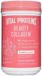 Vital Proteins Beauty Collagen (Strawberry Lemon, Canister) - 120mg of Hyaluronic Acid and 15g of Collagen Per Serving