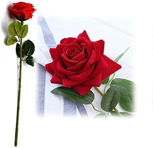 FunSpt 16" Artificial Rose High Simulation Bionic Technology Flowers Gift for Valentines Birthday Anniversary Christmas Mothers Day Thanksgiving for Mom Girlfriend Wife Classical Red 1 Pcs