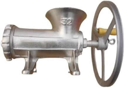 THW® Extra Heavy Duty Hand Operated Meatal Meat Manual Mincer Grinder Keema Machine 7kg Weight (32 Number) for 25 kg per Hour