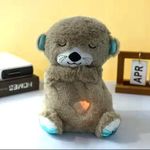 P SQUARE Breathing Sensory Sleep Glowing Music Lights Rhythmic Soft Teddy Toy (Brown)