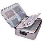 Kamini Enterprise File Organizer Bags with Lock Document Bag Money Bag with Waterproof Zipper Multi-Layer Portable Important File Passport Certificates Legal Documents (1ps/Multicolour)