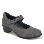 JBU Womens Gloria Mary Jane Block Pumps Dress Casual Casual Low Heel 1-2" - Black, Charcoal, 6 UK