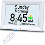 GOLOZA Dementia Clock, Day Date Digital Clock with 7'' Large Clear Digital Display, Voice Chime, Auto DST, Auto Dimmable, Alarms & Medicine & Birthday & Holiday Reminders Clocks for Seniors Elderly