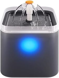 Dog & Cat Water Fountain for Drinking, Ultra Quiet (25dB) Triple Filter 2.4L Water Fountain Cat Bowl, Pet Water Fountain & Cat Fountain Water Bowl, Water Drinking Fountain UK
