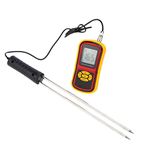 Real Instruments Digital Grain Moisture Meter With Measuring Probe LCD Display Hygrometer Humidity Tester For Corn, Wheat, Rice, Bean, Paddy Fodder Soybean GMM-640 Pin-Type Digital Moisture Measurer