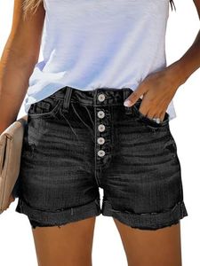 Angerella Denim Shorts for Women Distressed Jean Shorts Ripped Summer Hot Short Black XL