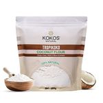 Kokos Natural Coconut Flour 400 Gm - Gluten-Free, High in Fiber & Protein, Ideal for Keto Diets, Supports Heart Health, Weight Loss & Digestion