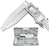 Mxmoonfree 12 Inch Digital Caliper Long Jaw Caliper with 6" Jaw Depth Calipers Measuring Tool All-metal Frame Large LCD Screen 0.0005"/ 0.01mm Resolution (12"/ 300mm)