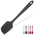 35.6cm Extra Large Silicone Spatula: U-Taste 315℃ Heat Resistant Long Flexible Rubber Bowl Scraper, Seamless Mixing Stirring Cooking Scraping Baking Spreader for Kitchen Nonstick Cookware (Black)