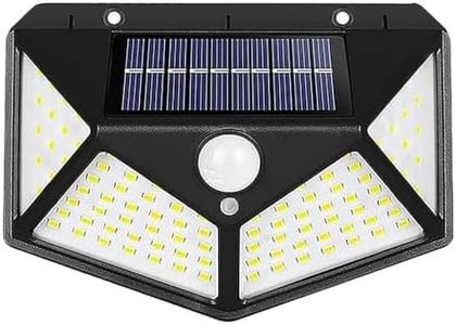 MIRADH Solar Motion Sensor Sun-Powered LED Wall Light | 1W Wireless Waterproof Outdoor LED Lamp with 120 Degrees Angle Lighting | Wall-Mounted Light for Garden, Pathway, Yard