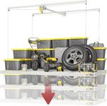Garage Ceiling Storage Racks – 4x8 FT Overhead Garage Storage Rack with Safety Lock, Heavy-Duty Ceiling Mounted Lift System and Storage Organizer, Ideal for Maximizing Overhead Space, 325 lbs Capacity