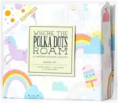 Where The Polka Dots Roam Rainbow and Unicorn 4 Pieces Full Bed Sheet Set |Super Soft Premium Bedding for Kids Room Décor, Bedding Set for Girls, 1 Fitted Sheet, 1 Flat Sheet and 2 Pillowcases